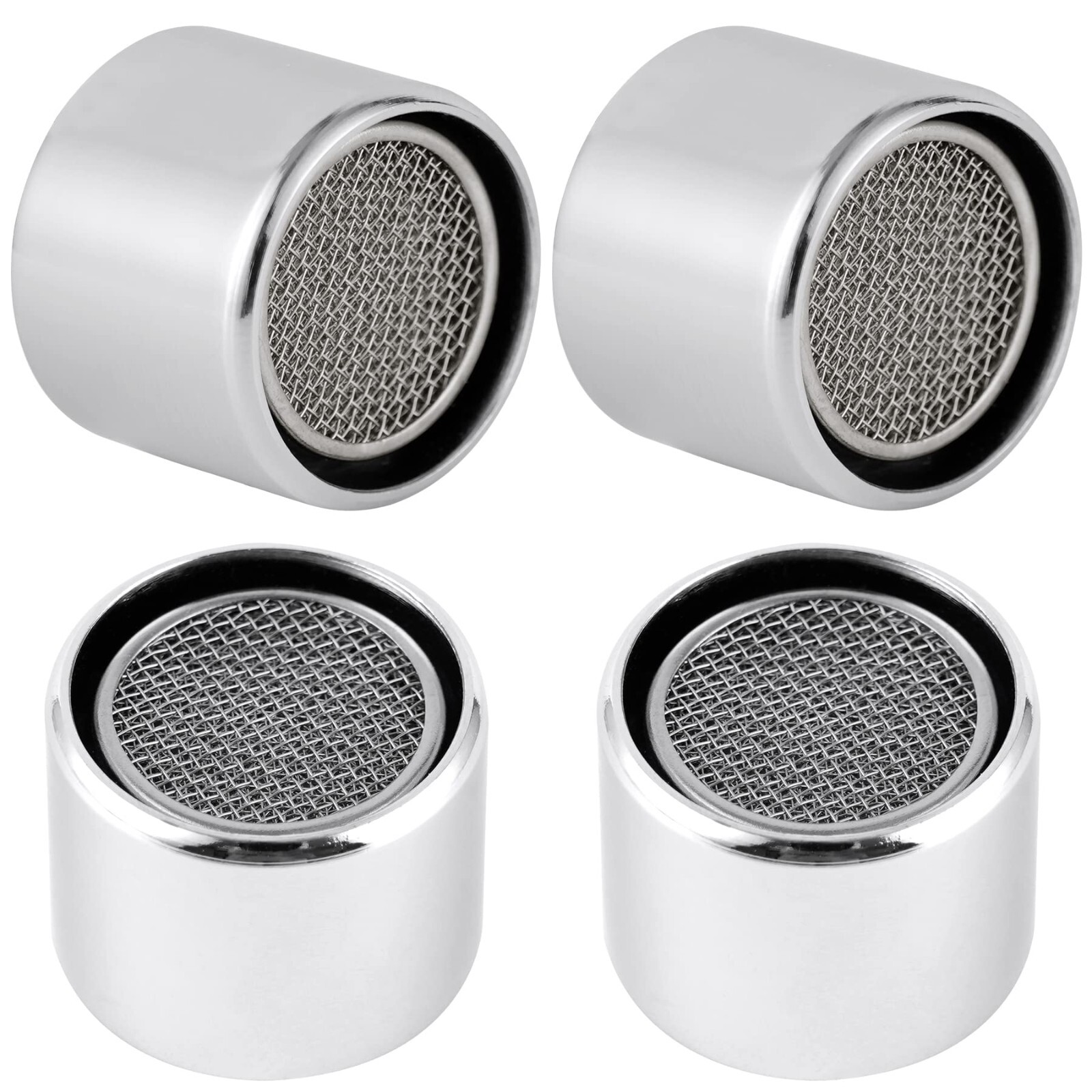 4 PCS Faucet Aerator, Kitchen Sink Aerator Faucet Filter with Solid Brass Shell