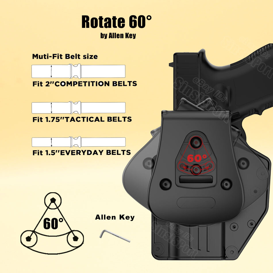 IPSC Holster OWB For Ruger American Standard Compact Pro 40 45 PC Charger P345