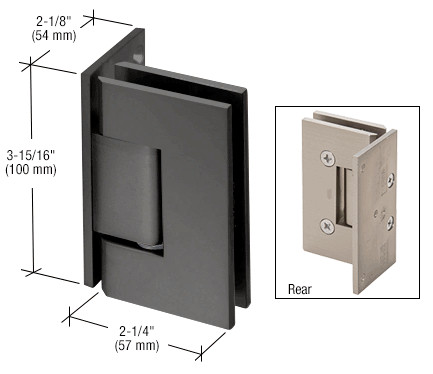 Matte Black Vienna 044 Series 5 Degree Pre-Set Wall Mount Offset Back Plate Hing