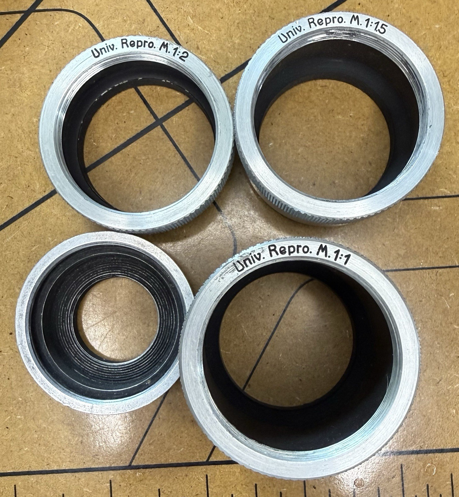 Vintage Leica Leitz Reprovit Universal Extension Rings Tube Set M39 L Mount