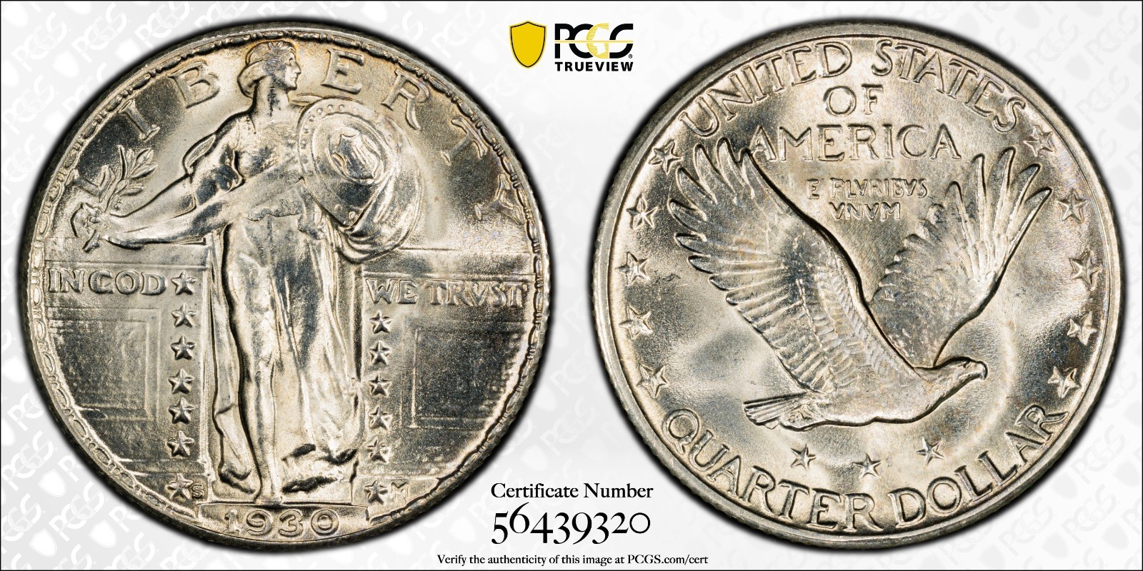 1930-S Standing Liberty Quarter - PCGS MS66