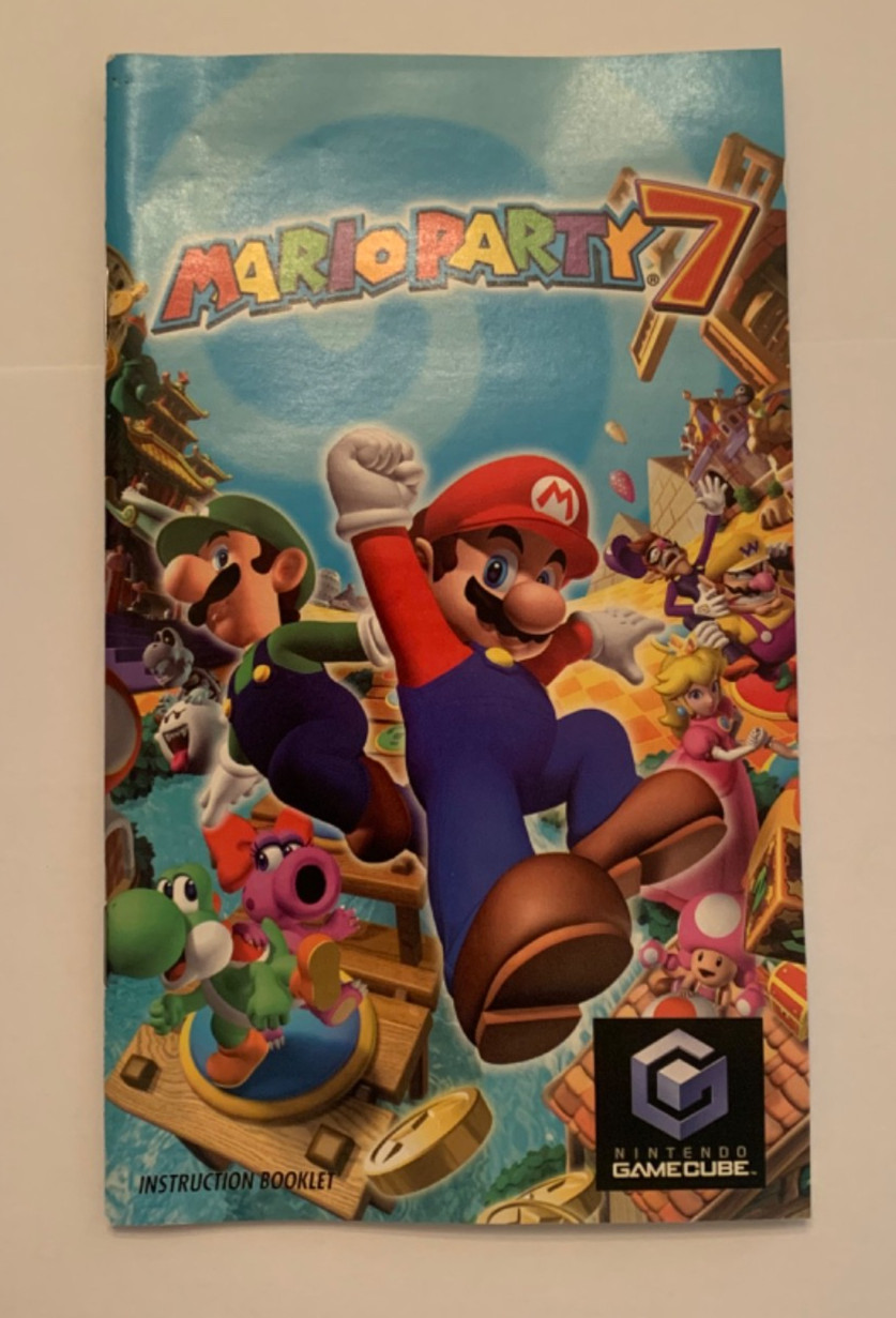 Mario Party 7 -- *Manual Only* (GameCube 2005) Instruction Booklet