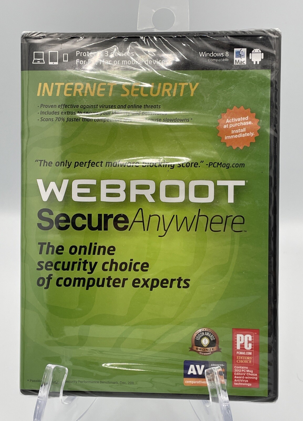 Webroot SecureAnywhere Internet Security Antivirus PC Mac Mobile CD Software