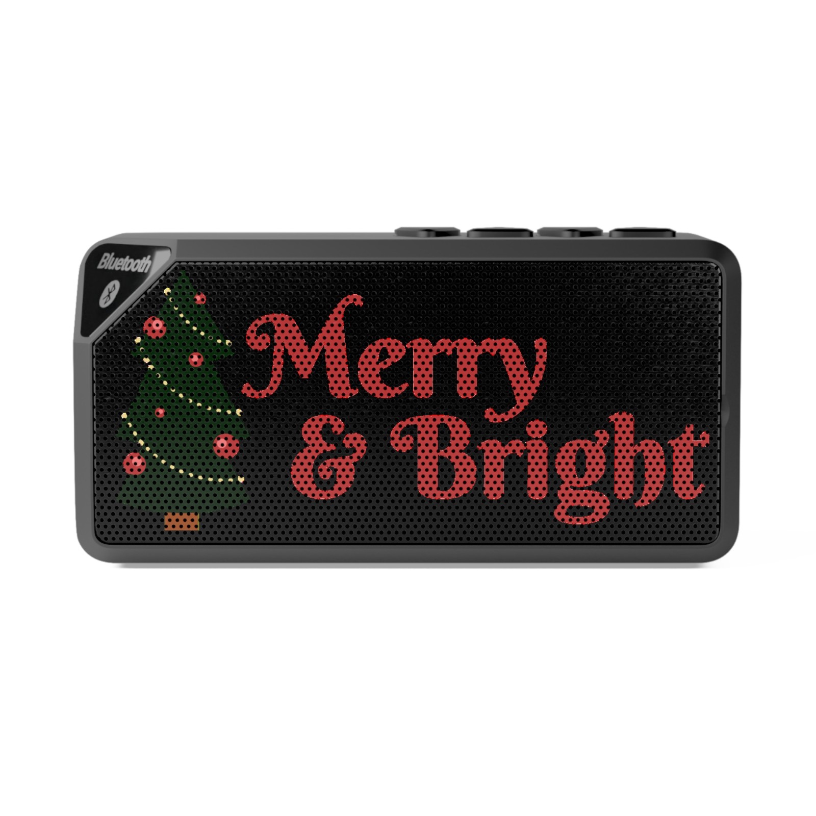Merry & Bright Bluetooth Speaker | Holiday Christmas Tree Design