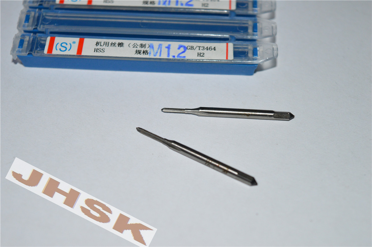 (2pcs)  1.2mm x .25 Machine straight slot tap M1.2 x 0.25mm Pitch