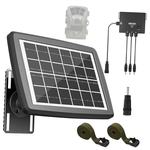 Solar Panel for Trail Camera, 4500mAh Solar Battery Charger with Built-in 3W