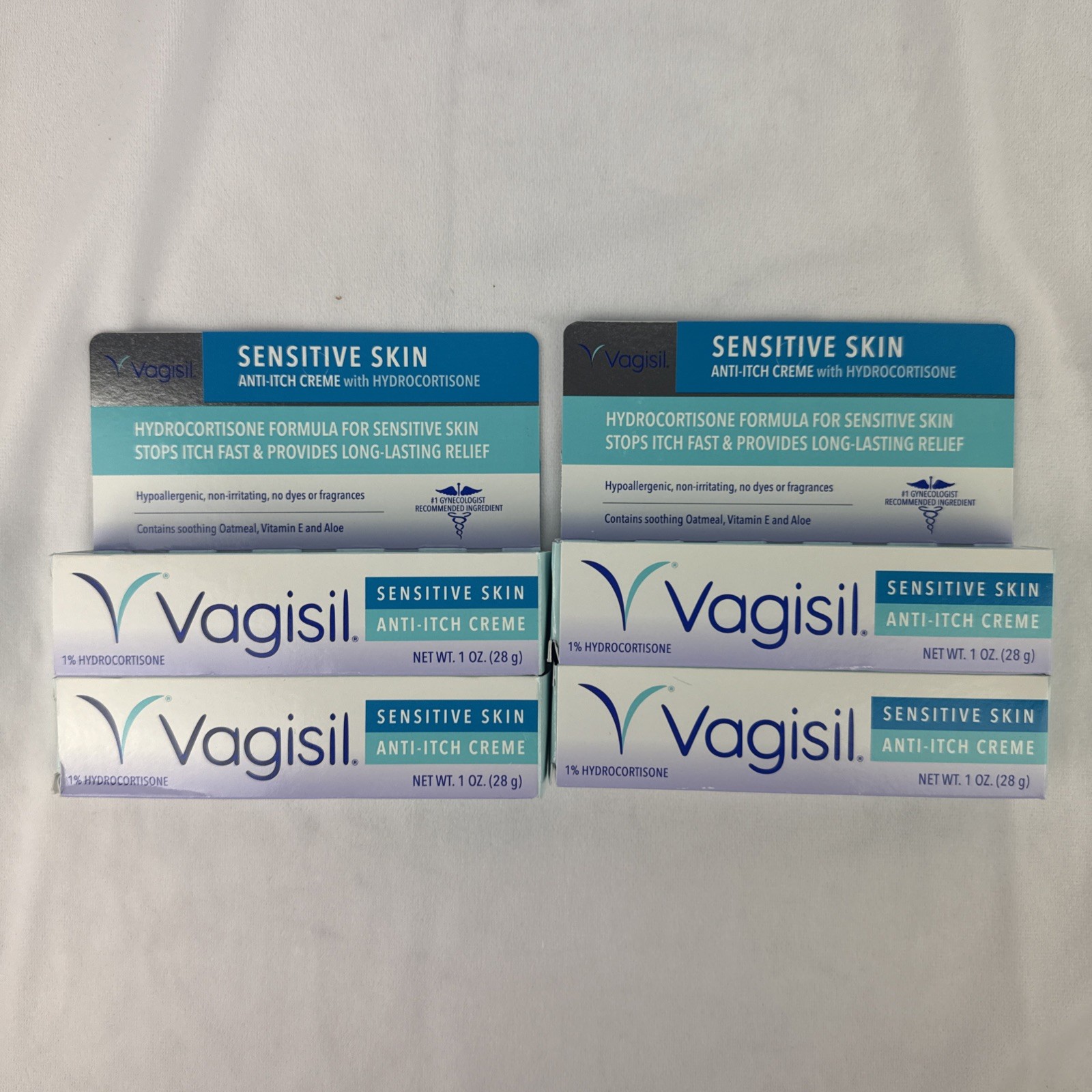 4 Pack Vagisil Sensitive Skin 1 % Hydrocortisone Anti-Itch Creme, 1 oz Ea