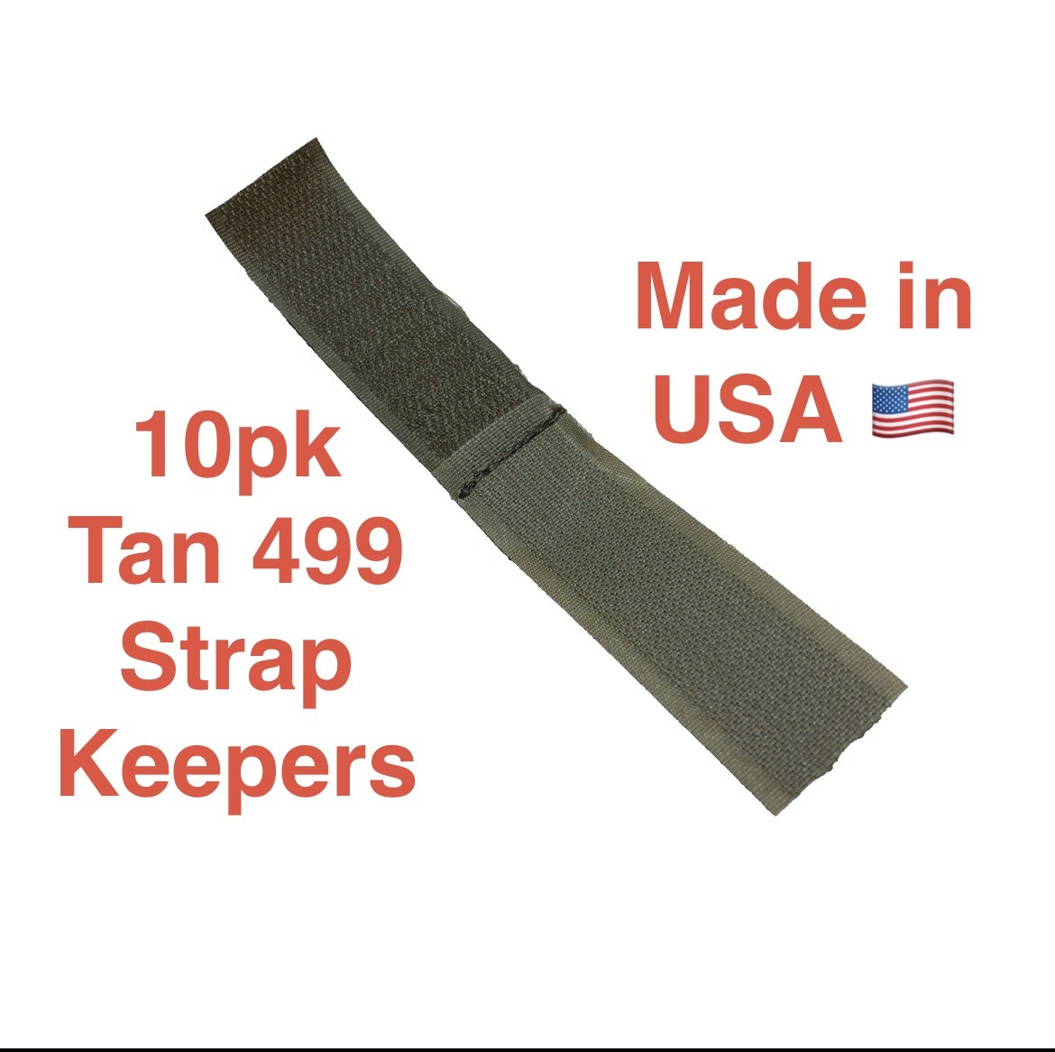 10pk 1" MOLLE Backpack Webbing Strap Keeper, Comms routing, Hydration Tube USA