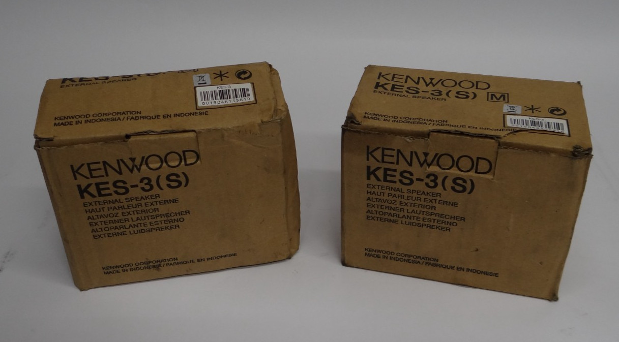 Lot of (2) Kenwood KES-3 (S) External Speaker w/ Mount New in Box