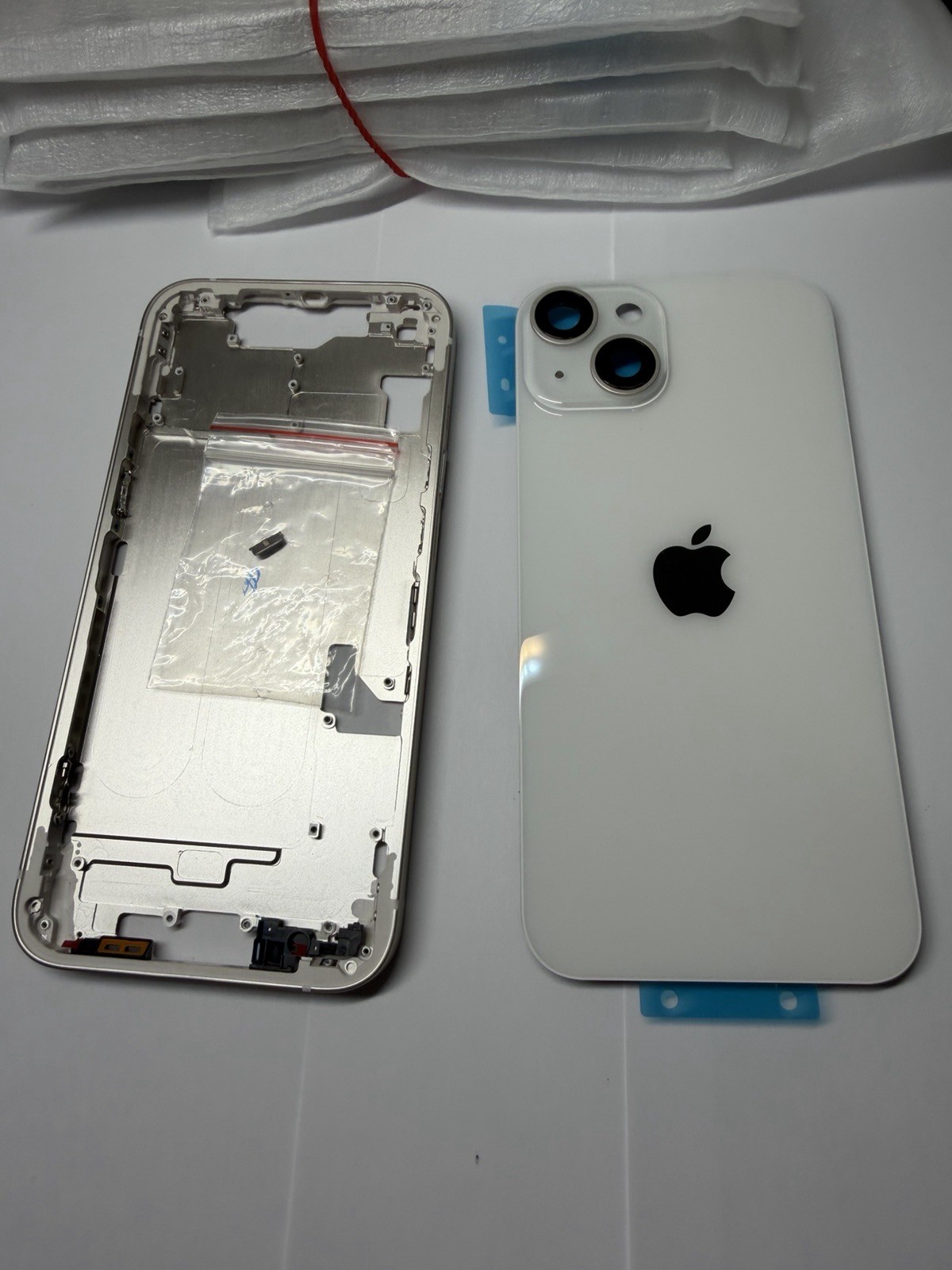 iPhone 14 Housing Frame replacement +back Glass OEM Color White