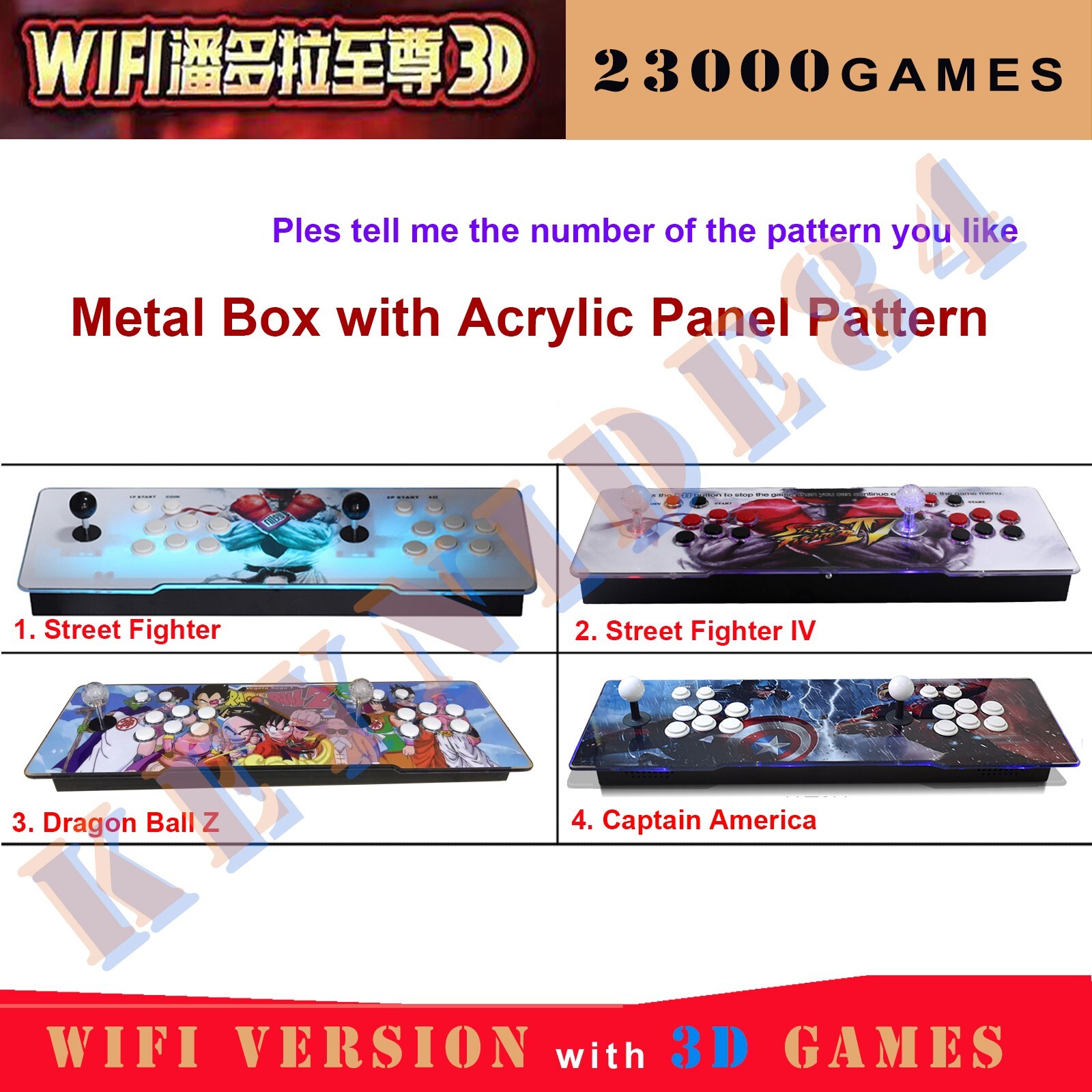 NEW 3D WiFi 23000 Games Retro Video Game Arcade Double Sticks Pandora's Box