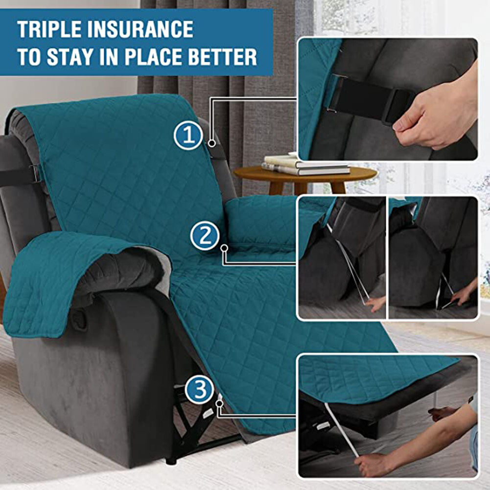 1/2/3 Seater Quilted Sofa Cover Waterproof Non Slip Couch Pet Protector Mat
