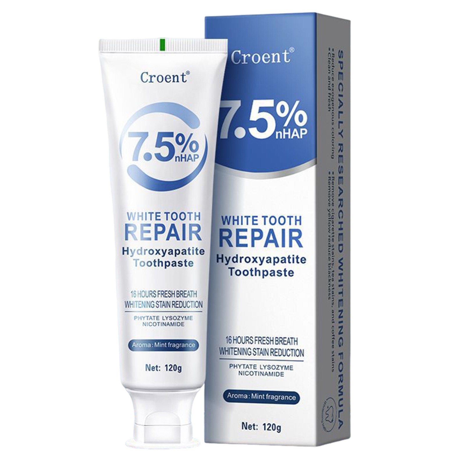7.5% Hydroxyapatite Toothpaste Remove Yellow Tooth Stains For Sensitive Teeth TL