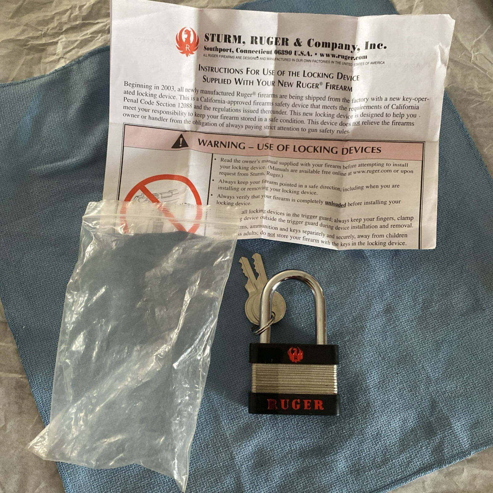 Padlock Ruger 5015NV for MKIII and 22/45 Mark 3 models 1 1/2" new.