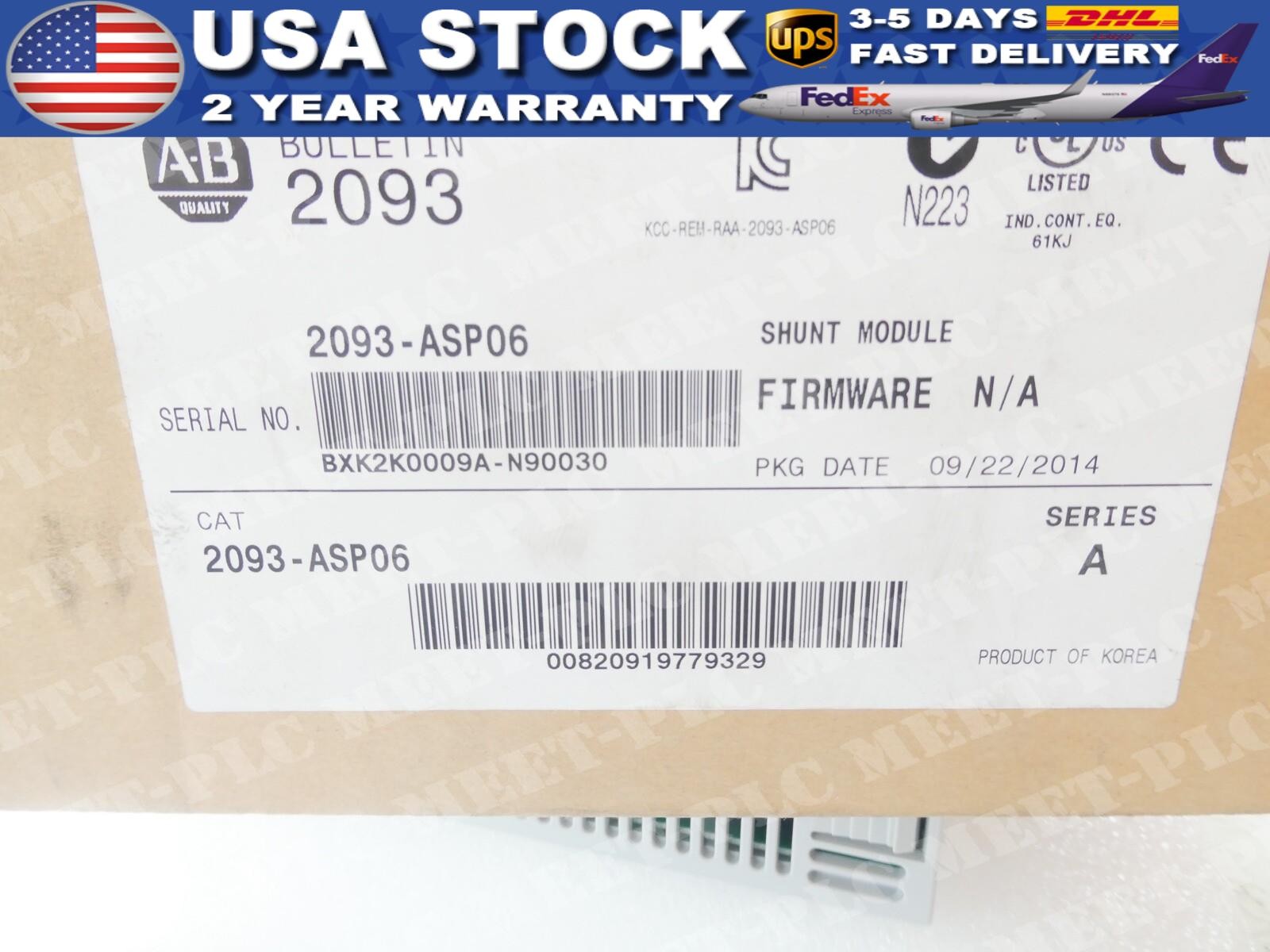 New AB 2093-ASP06 Free Shipping New in Box New Factory Sealed PLC US