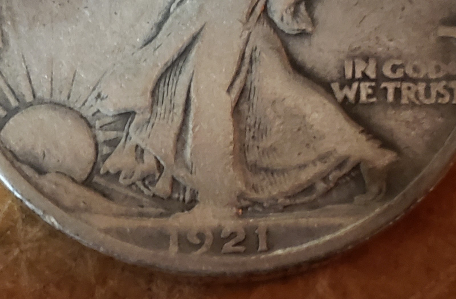1921 Walking Liberty Half in VG Condition