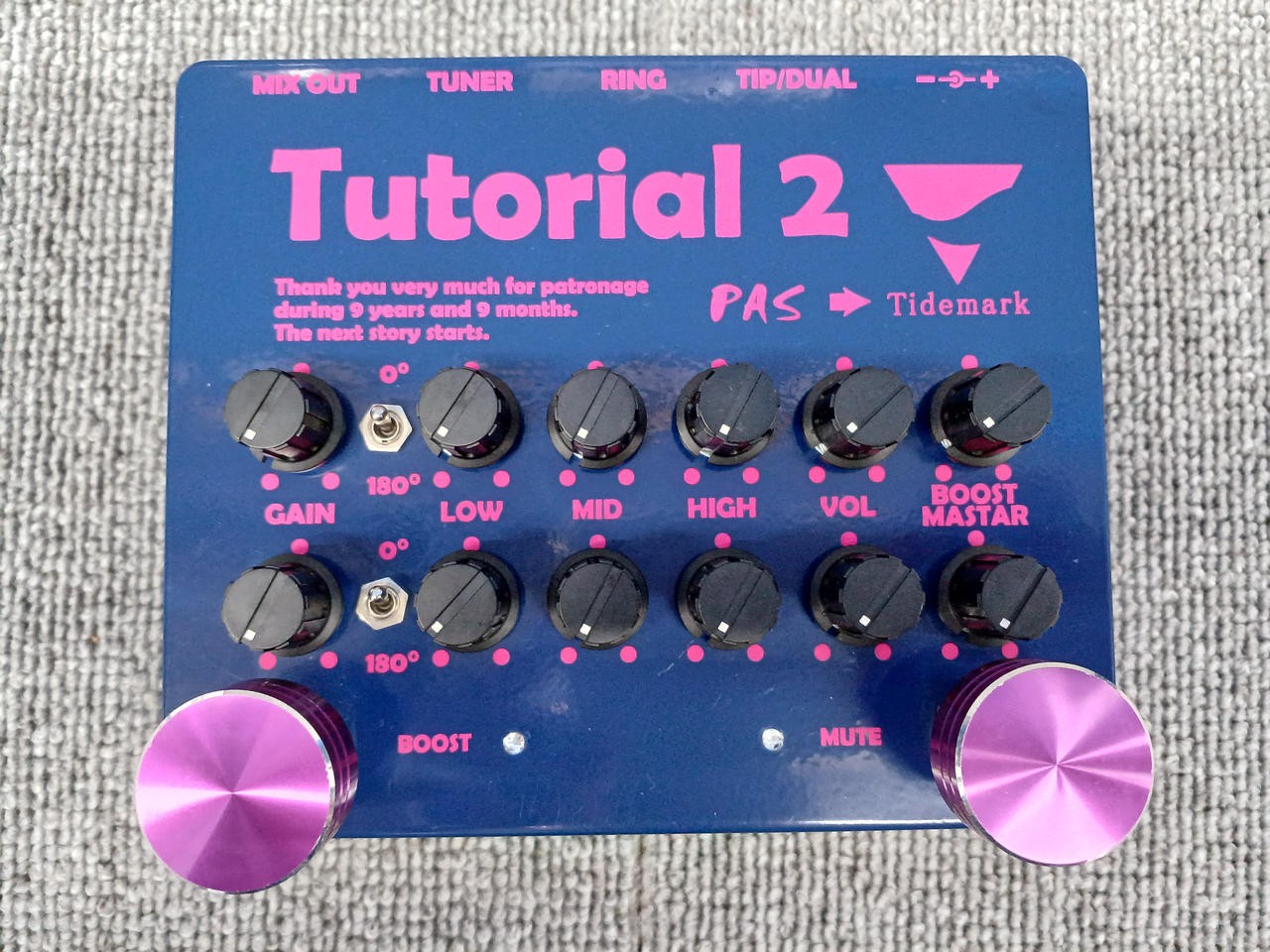 TIDEMARK TUTORIAL 2 Effector Preamp Acoustic Guitar Vintage Used