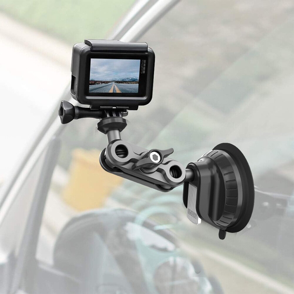 Camera Suction Cup Mount Car Windshield Dash 1/4" Mounting for Action Camera