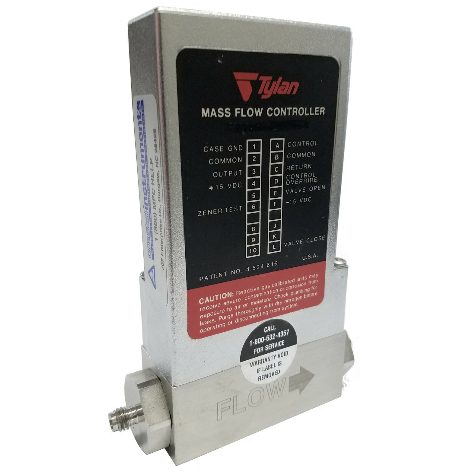 Tylan FM-380 SAV Mass Flow Controller 100 SCCM AIR FM-380SAV MFC