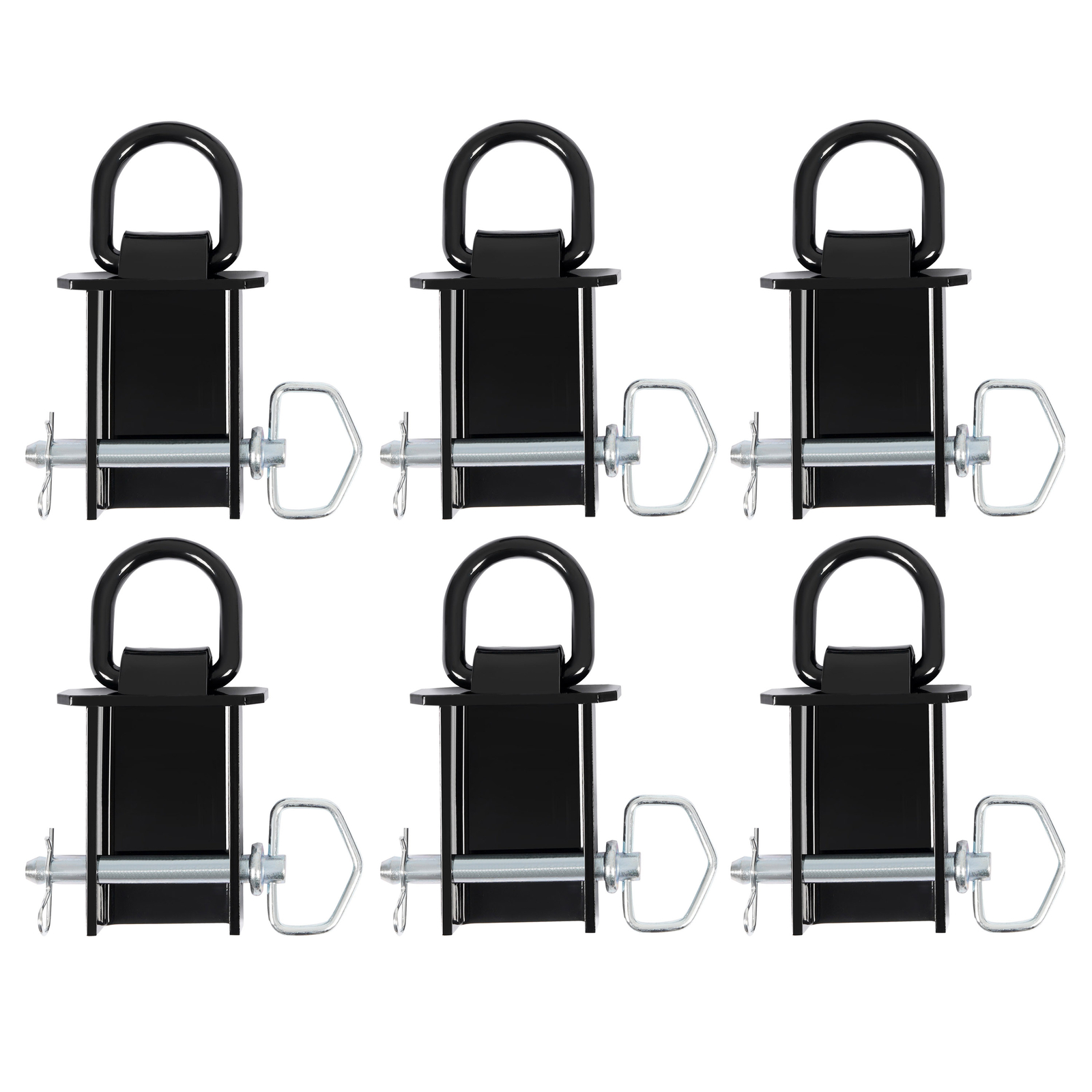 6Pcs Trailer Stake Pocket D-Ring Tie Down Flatbed Utility Capacity 12000lbs