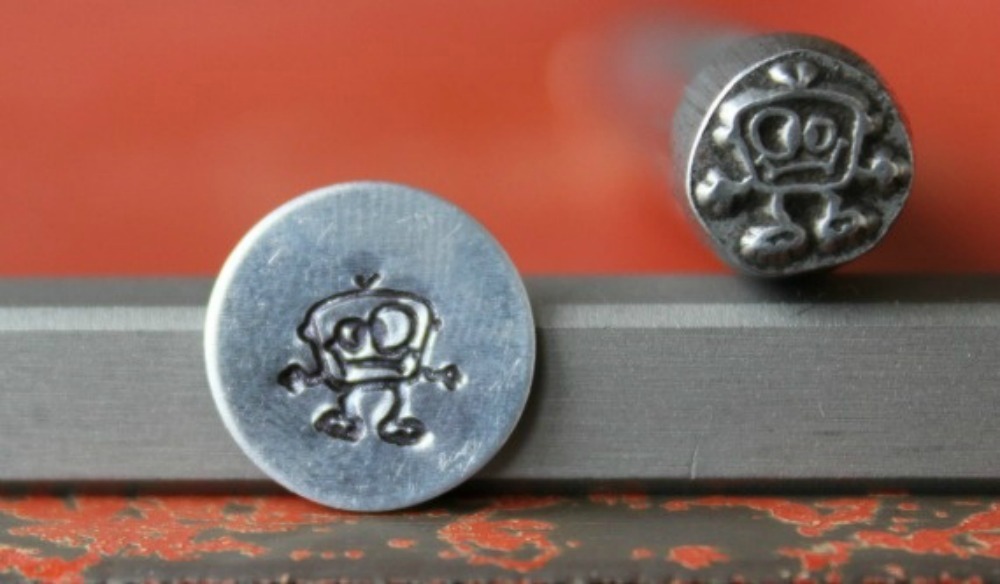 SUPPLY GUY 7mm Martian Man Metal Punch Design Stamp SG375-127, Made in the USA