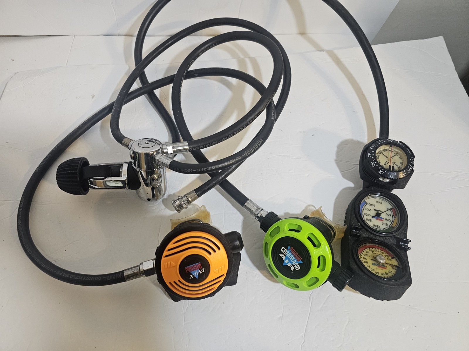 ProSub Xtra Air Command Vintage SCUBA Regulator Set - Gauges