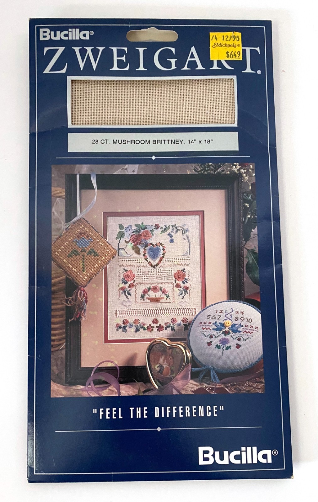 Bucilla Zweigart 28ct Mushroom Brittney 14" X 18" NOS Cross Stitch Fabric
