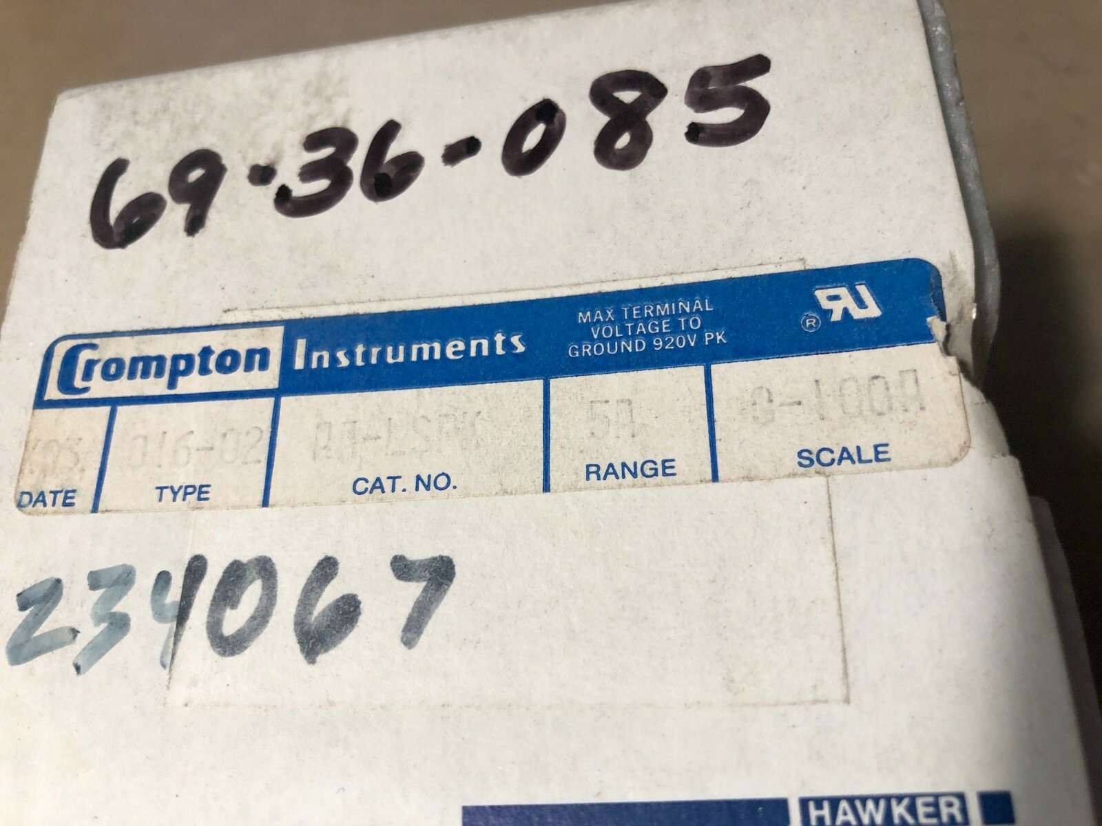 Meter, Crompton, 016-02AA-LSPK