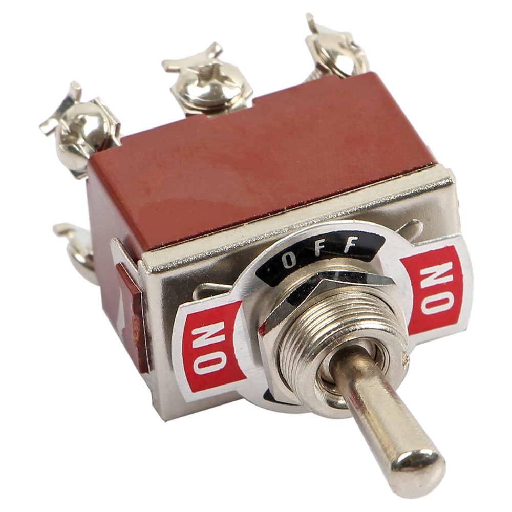 3X Heavy Duty DPDT ON/OFF/ON Toggle Switch 20A 125V/15A 250V Screw Terminals