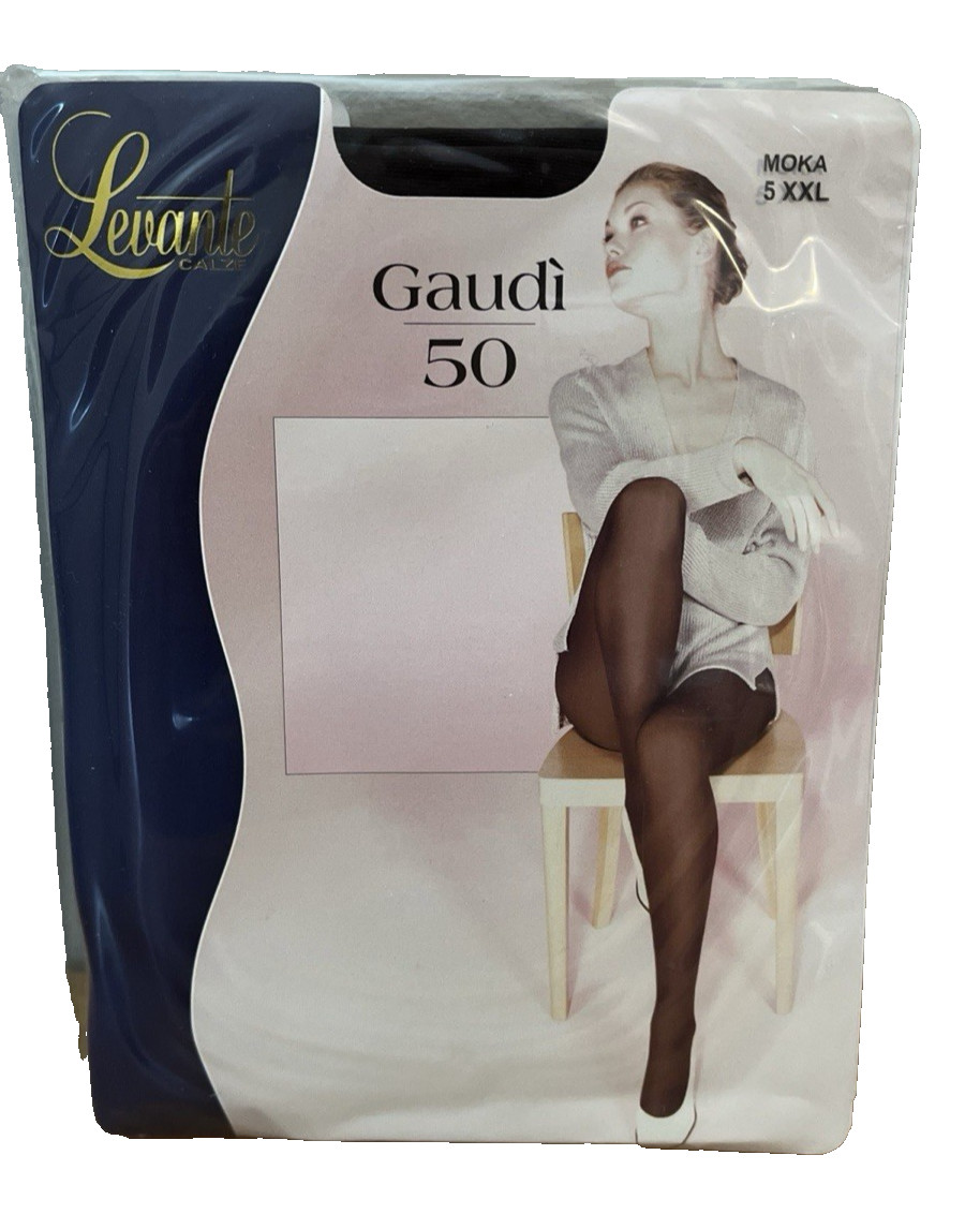 Levante Gaudi 50 Opaque Tights Size 5-XXL Color: MOKA -New in pkg