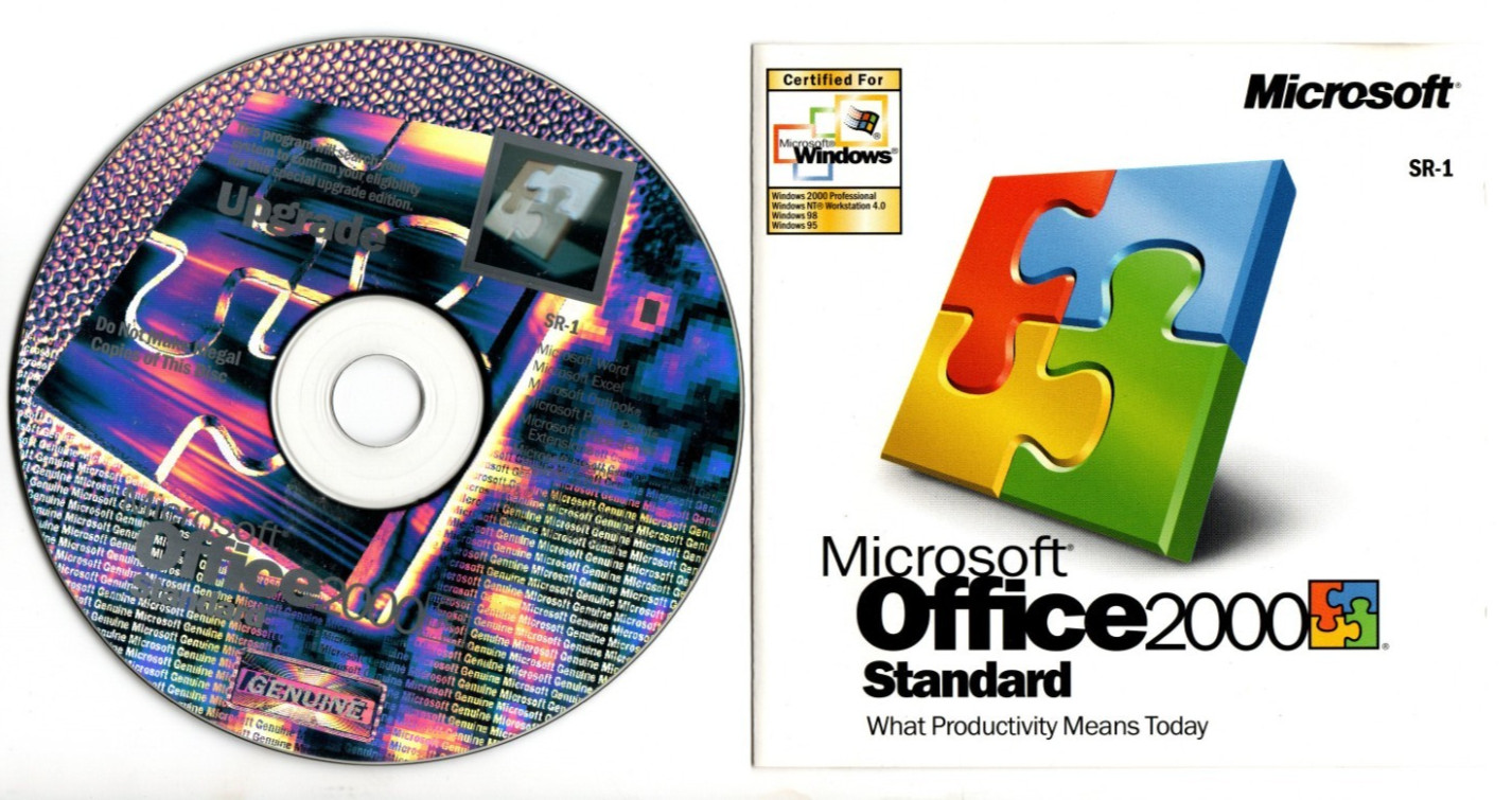 Microsoft Office 2000 Standard Upgrade Version for Windows 95/98 CD-ROM w/key