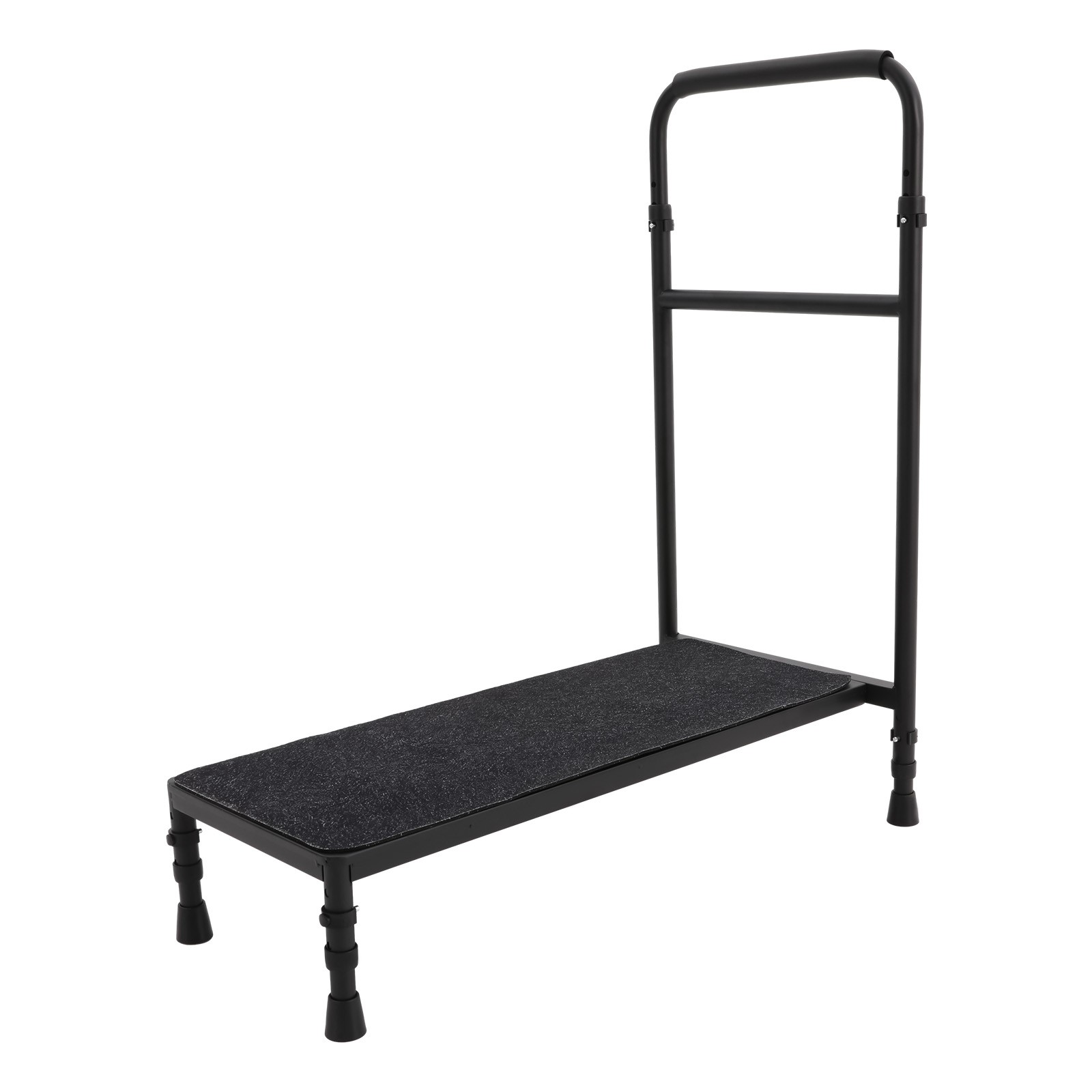 Heavy Duty Bed Step with Stable Assist Rail Bedside Step Stool Elderly Bed Step