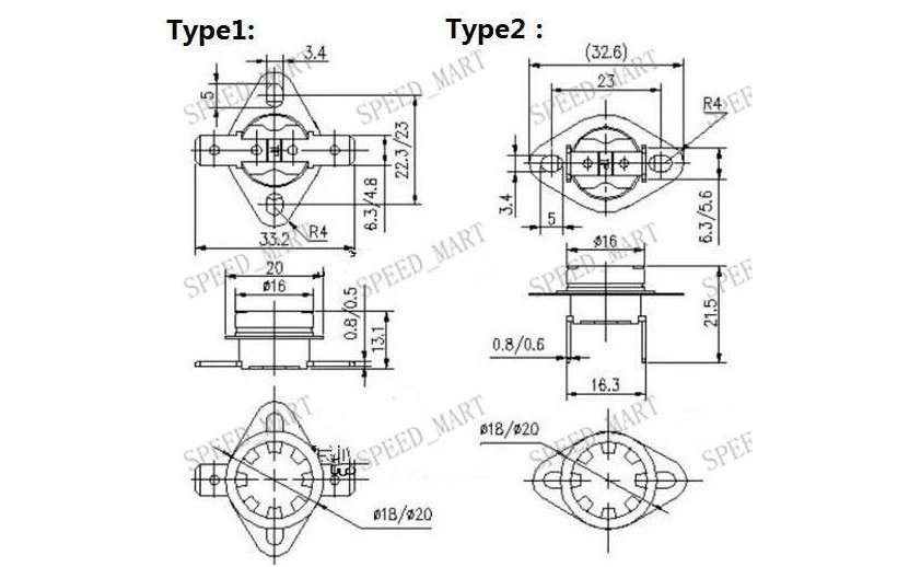 2 pcs Temperature Switch Control Sensor Thermal Thermostat 150°C N.C. KSD301
