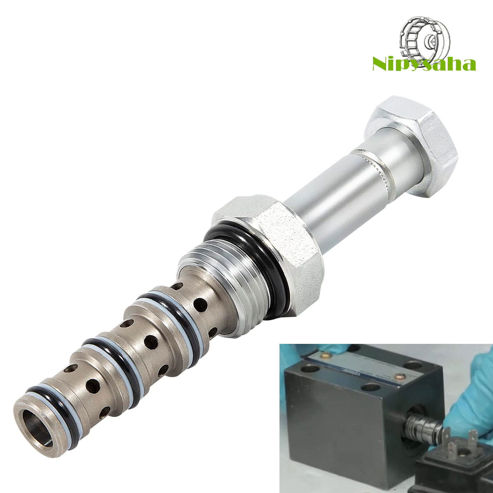 Spool Valve,4-Way, 3 GPM Fits for VC08-4 Cavity, 08 (1/2”Hole) SV08-40-0-N-00