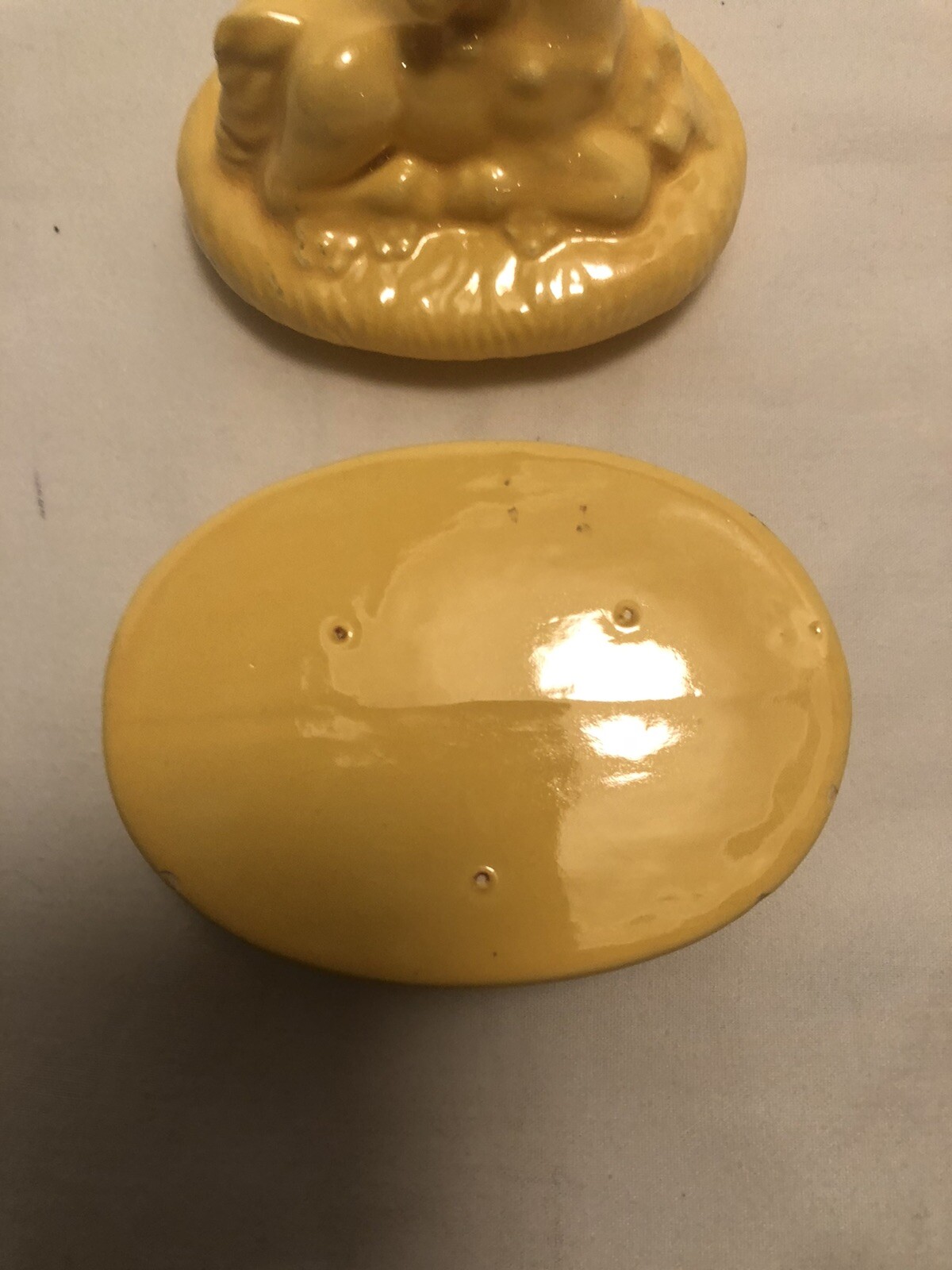 4.5” Ceramic Yellow Unicorn Trinket Box