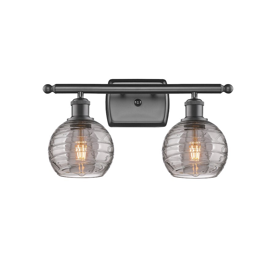 Innovations 516-2W Athens Deco Swirl 2Lt 16" Bath, BZ/SM - 516-2W-OB-G1213-6SM