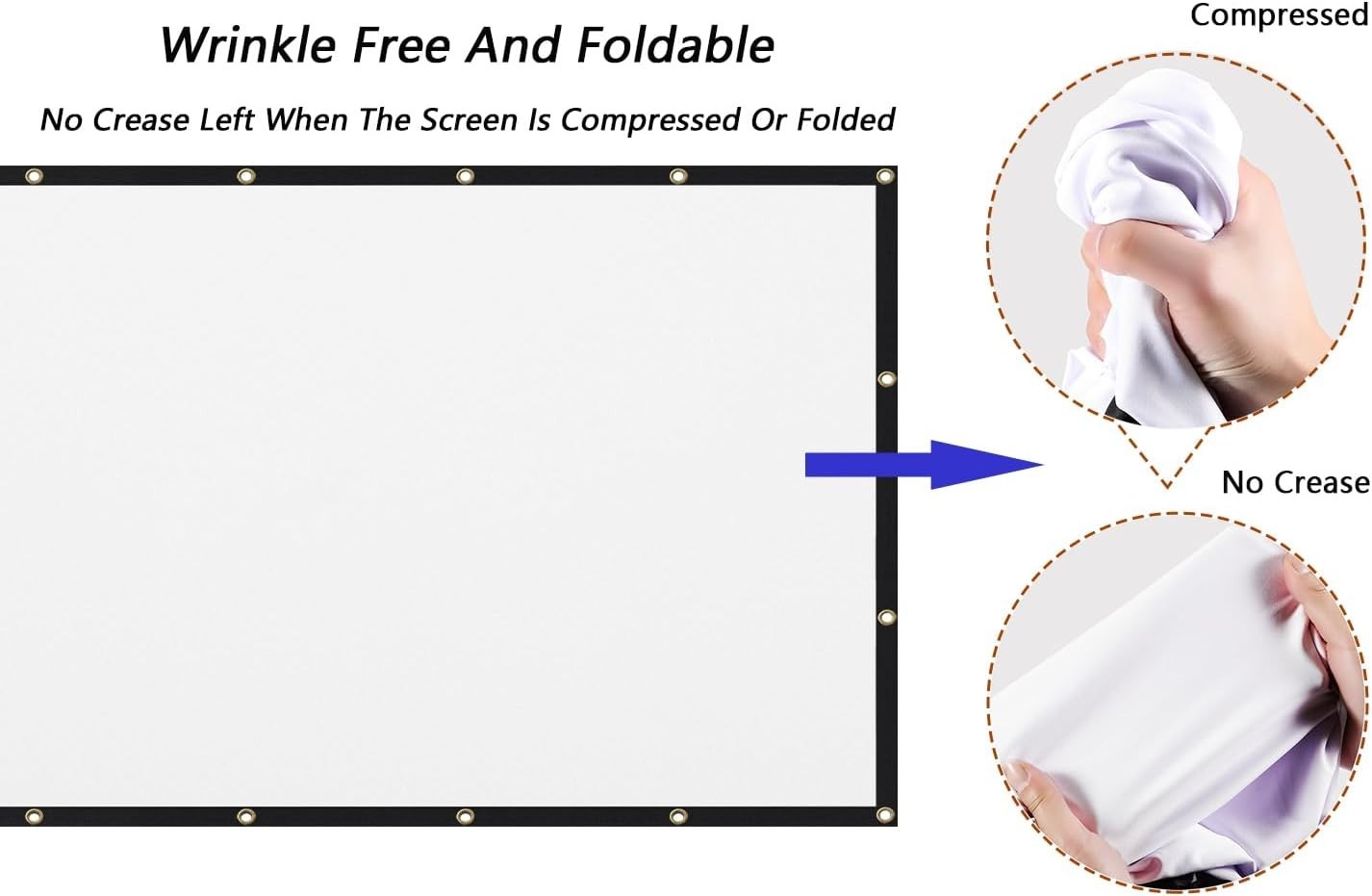20" Foldable Projector Screen Double Sided Projection