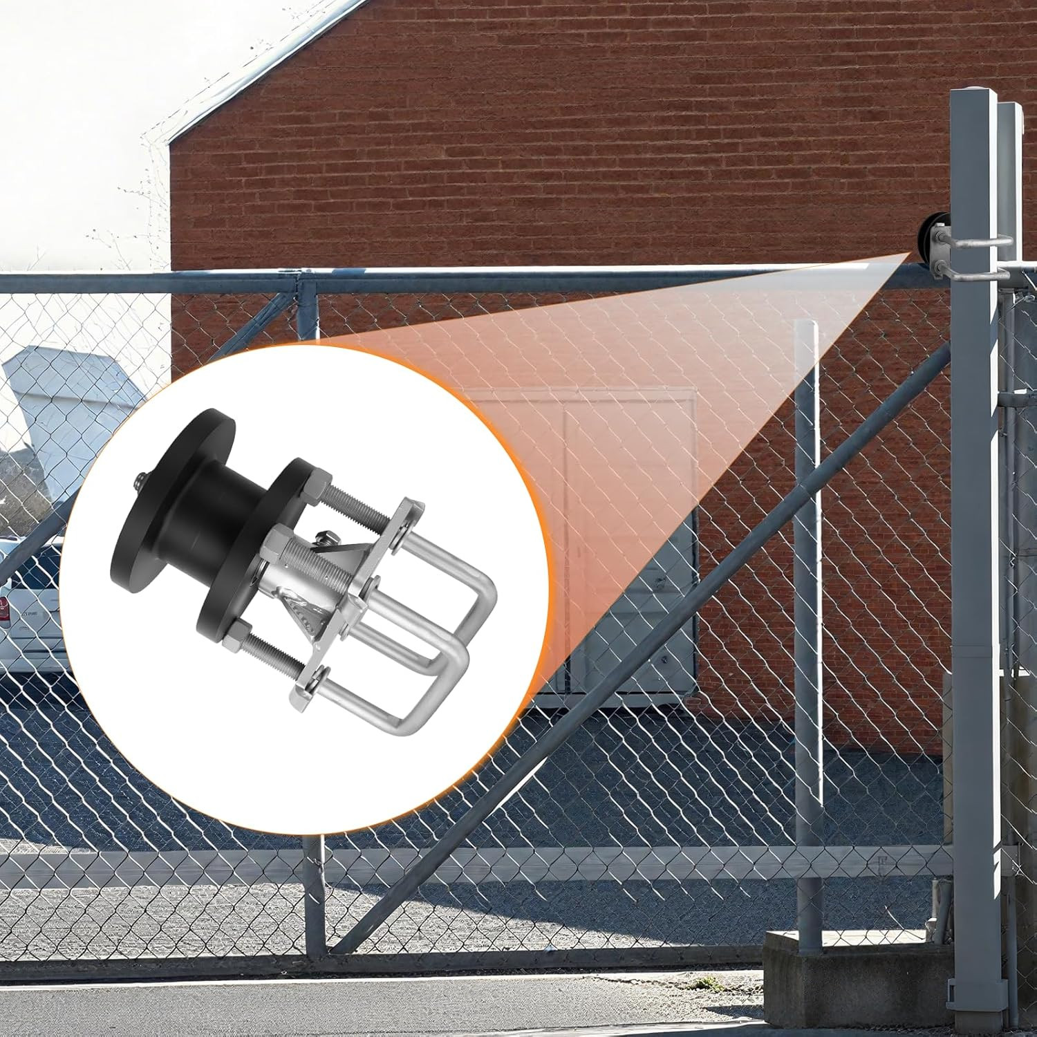Nylon Sliding Gate Rollers for 4" Posts - 4 Pack Cantilever Hardware Set