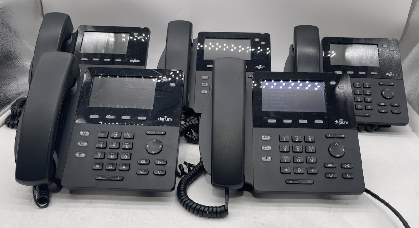 Lot Of (5) Digium  D62 IP Phone (1TELD062LF) Sangoma