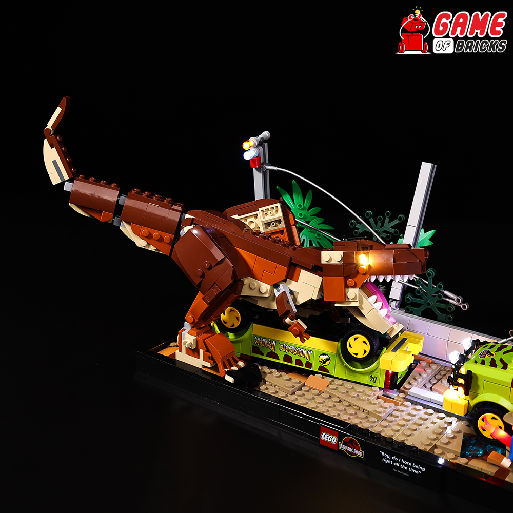 LED Light Kit for T. rex Breakout - Compatible with LEGO® 76956 Set (Remote)