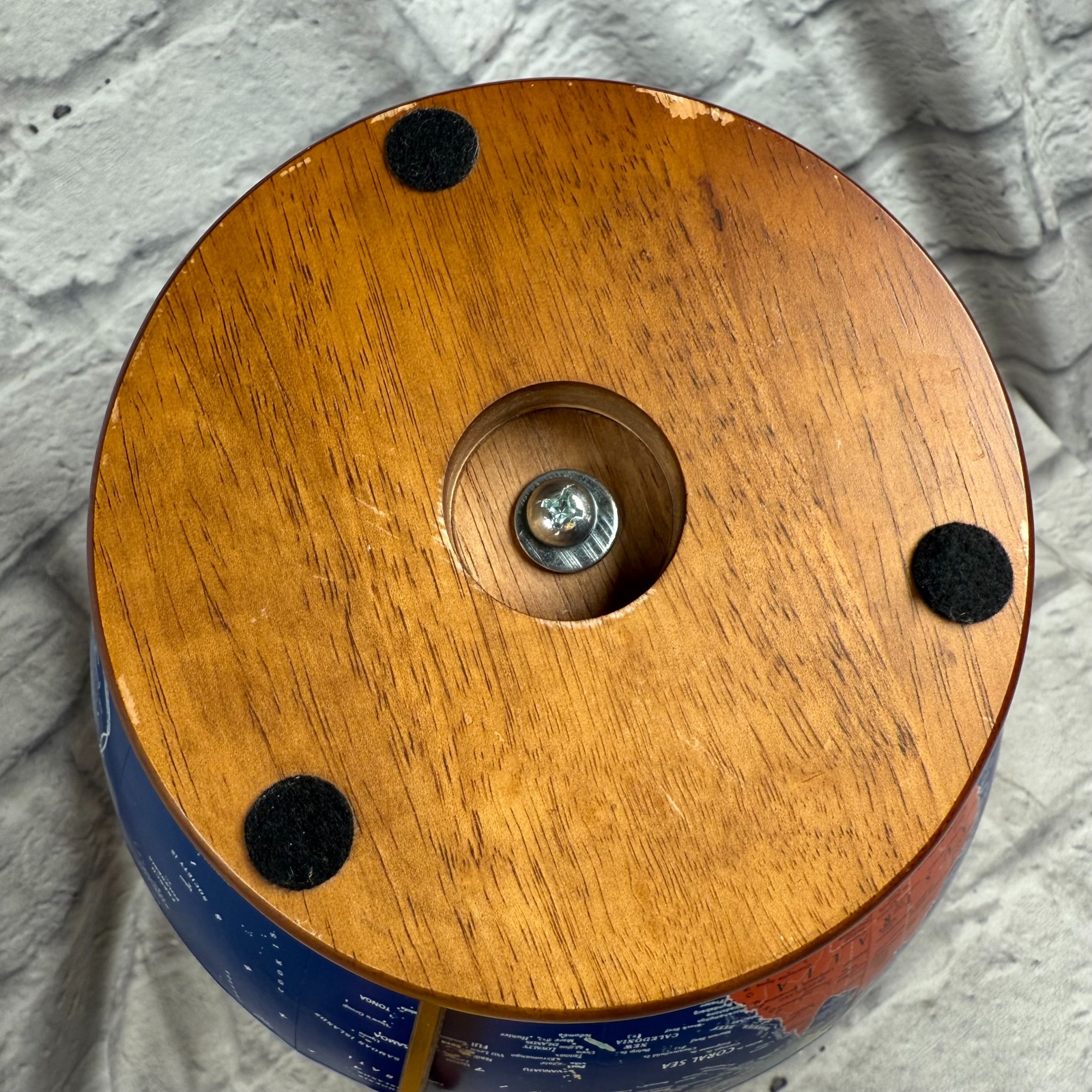 Replogle Designer Series Rotating 12" Diameter World Globe Wood Base Dark Blue