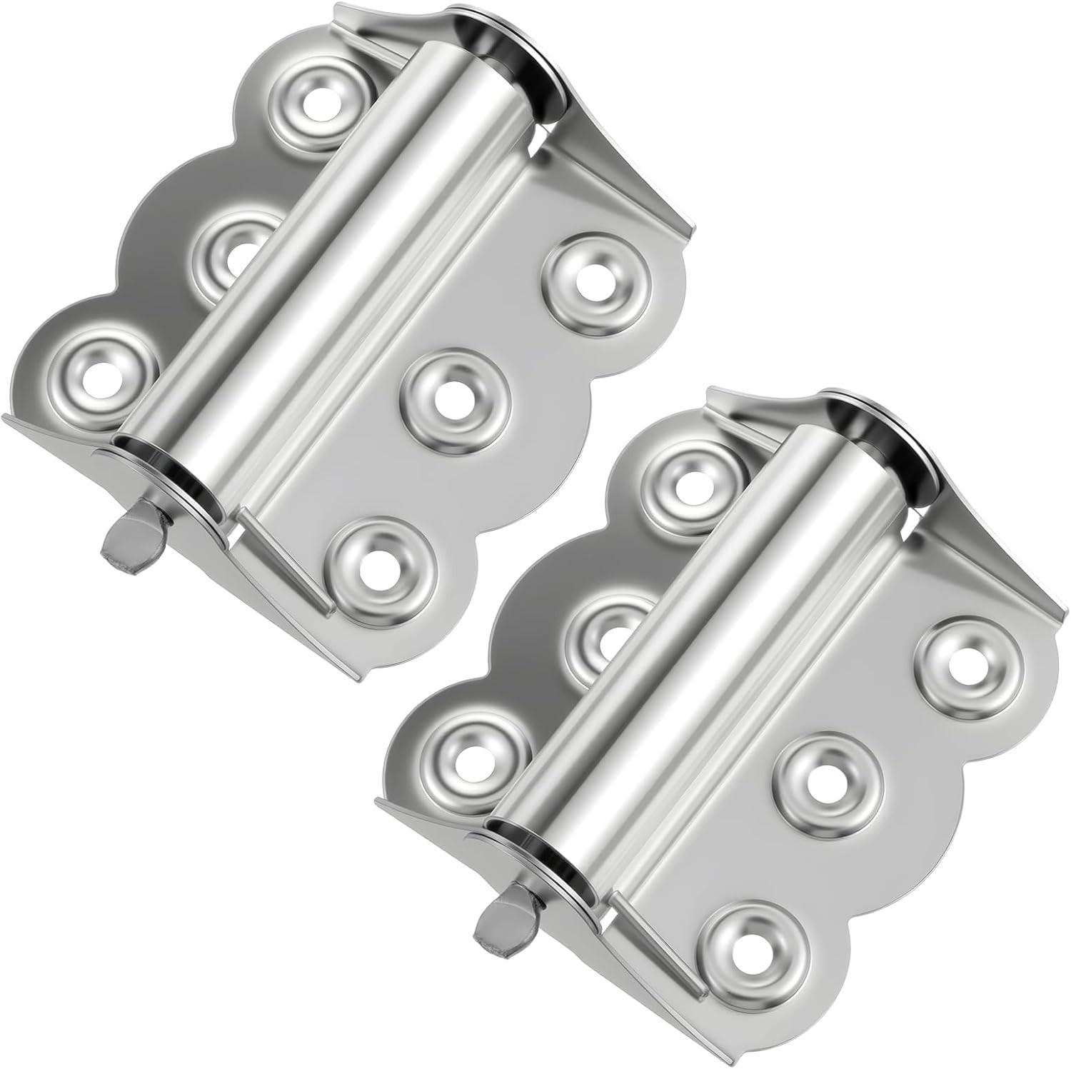 Stainless Steel Self-Closing Spring Loaded Hinges for Doors, 2 Pcs, 2.4x3 Inch
