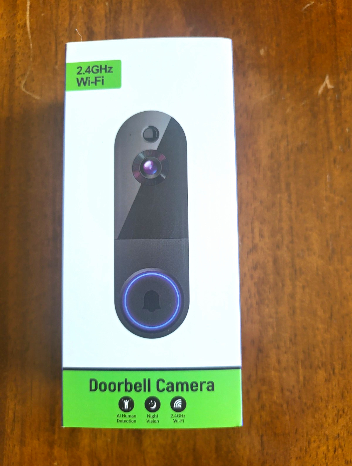 Linen T52 Video Doorbell Camera Night Vision Motion Wi‑Fi Battery Black