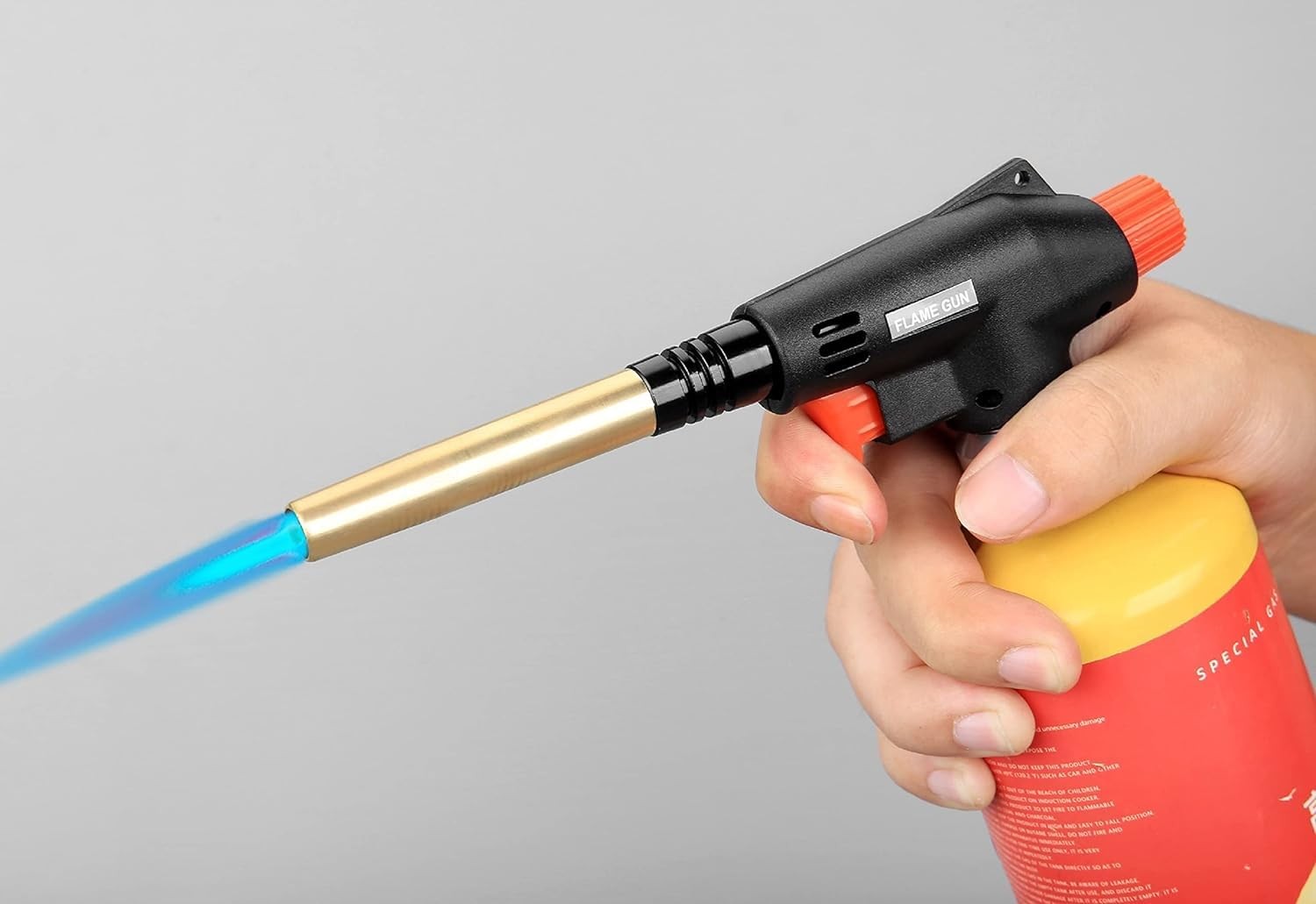 Manusage Propane Torch Head with Igniter, Trigger Start Self Medium, Brass