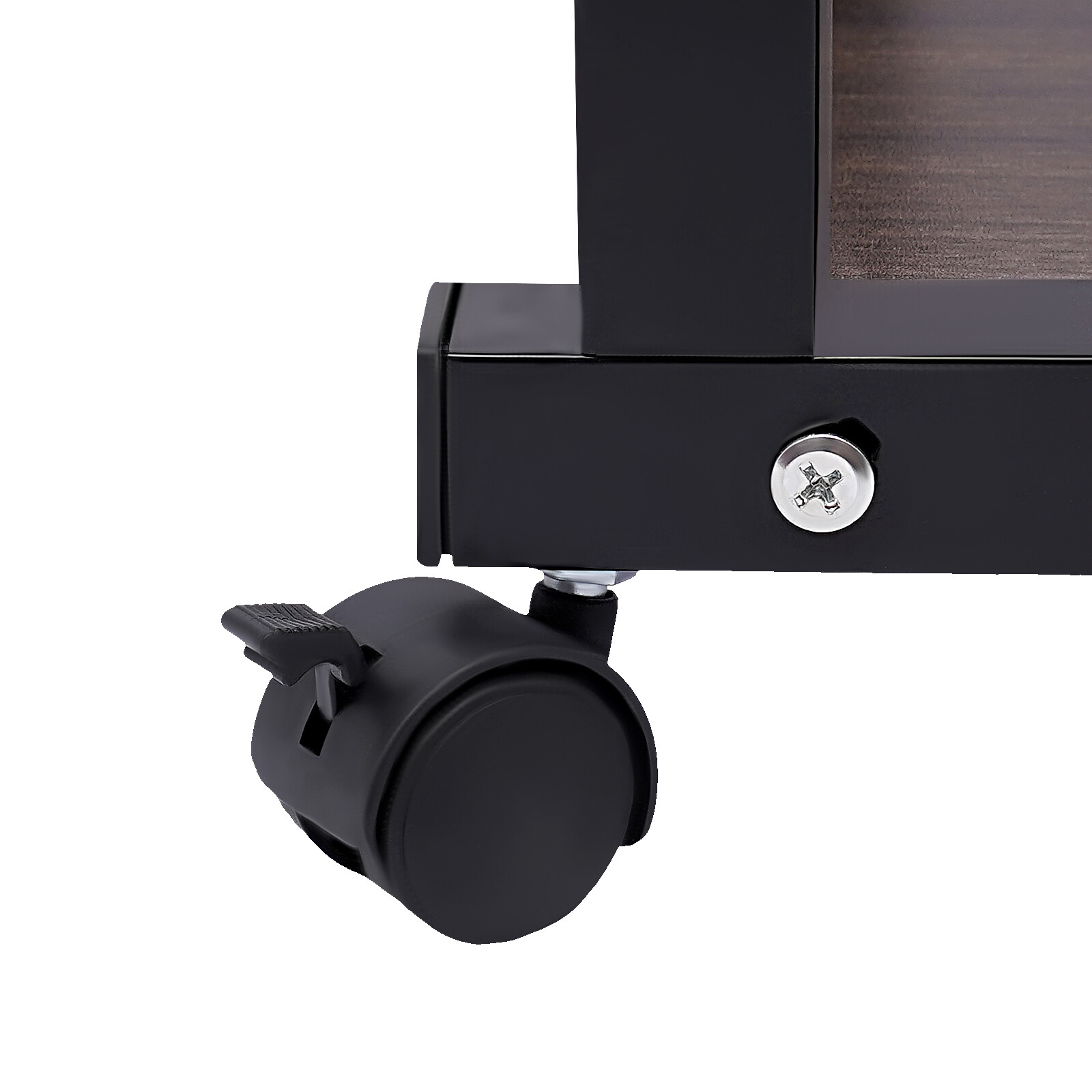 Height Adjustable C Table with Wheels and Storage Shelves for Couch Bed Recliner