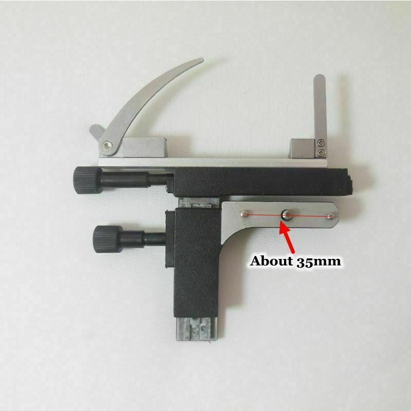X-Y Movable Stage Attachable Microscope Mechanical Stage Plastic Lever w/Scale