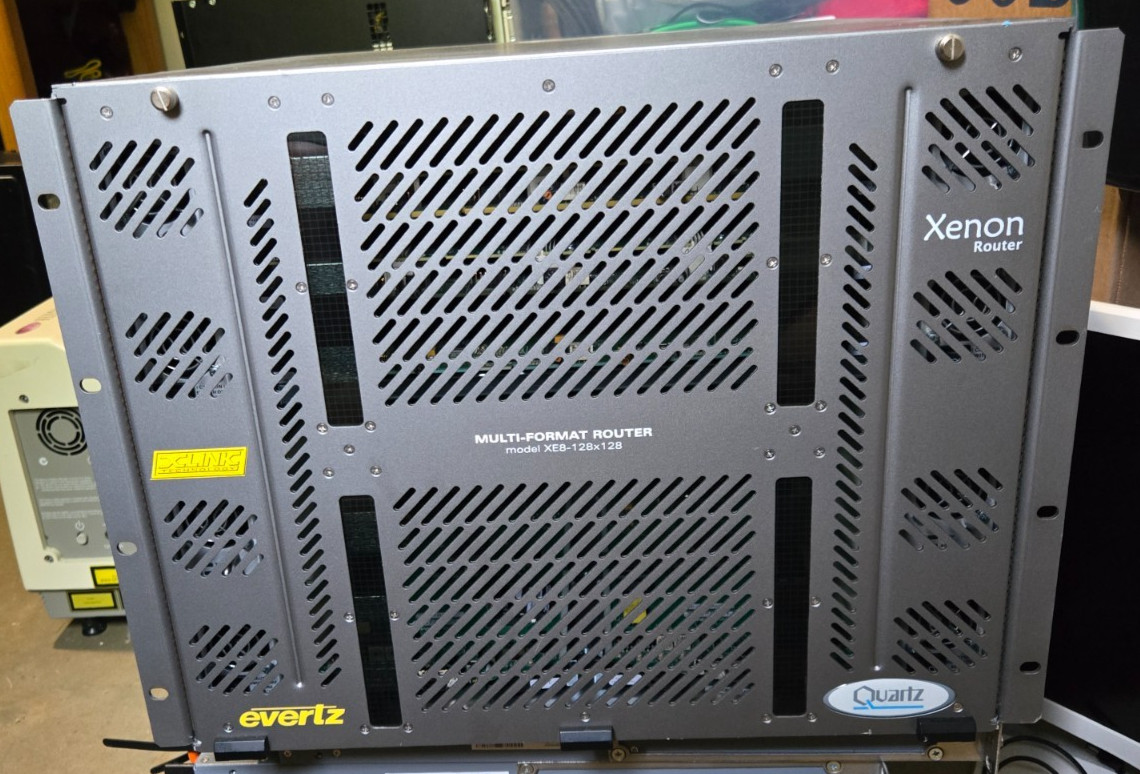 Evertz Multi-Format Router Model XE8-X-FR 128x128 Broadcasting Equipment