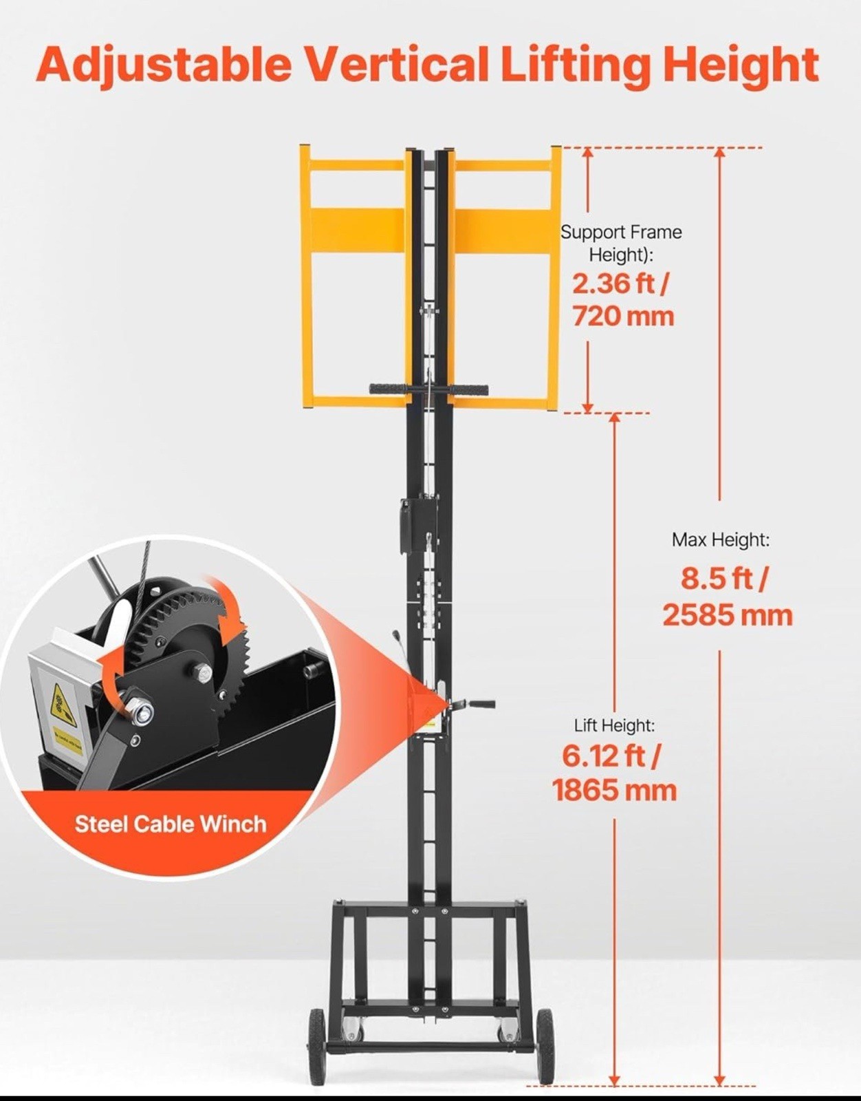 PANELLIFT® HANGPRO™ DRYWALL LIFT FOR WALLS MODEL 100 10' 150 LBS