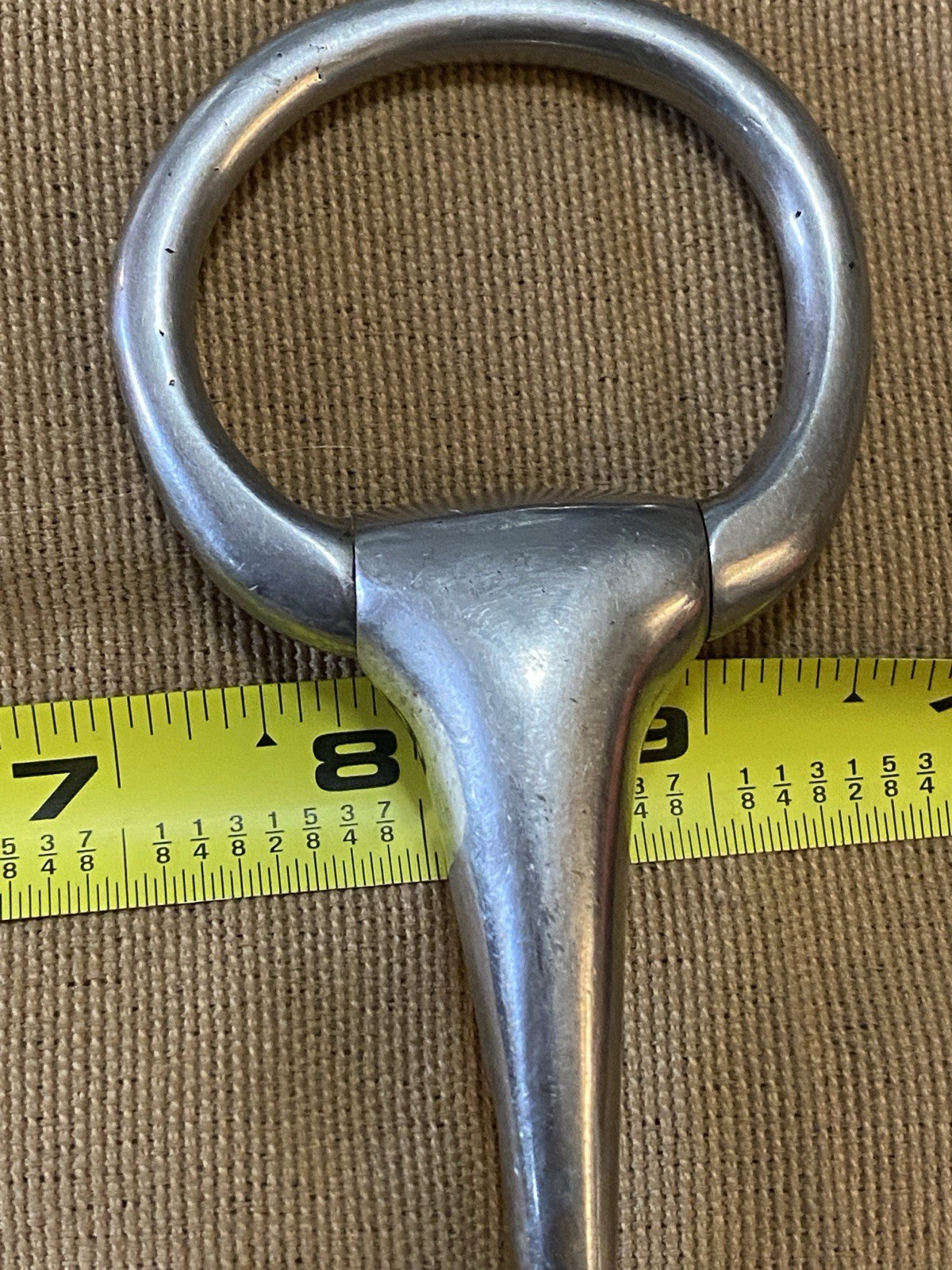 Eldonian Stainless Steel 5" Solid Mouth Eggbutt Single Joint Snaffle Bit