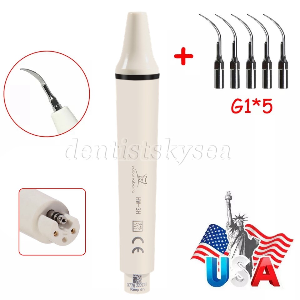 Dental Detachable Ultrasonic Piezo Scaler Handpiece / G1 Tips Fit EMS WOODPECKER